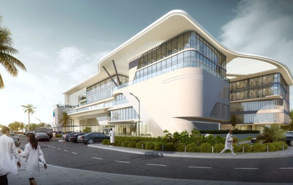 architectural render of renovation emirates international hospital
